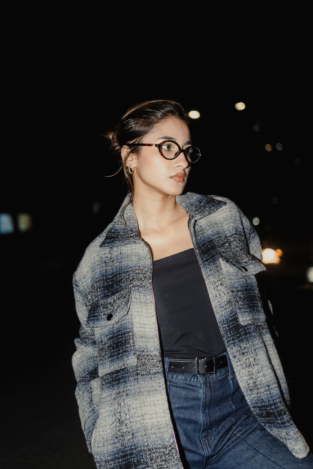 Reykjavík - Weave Textured Jacket For Unisex- Blue