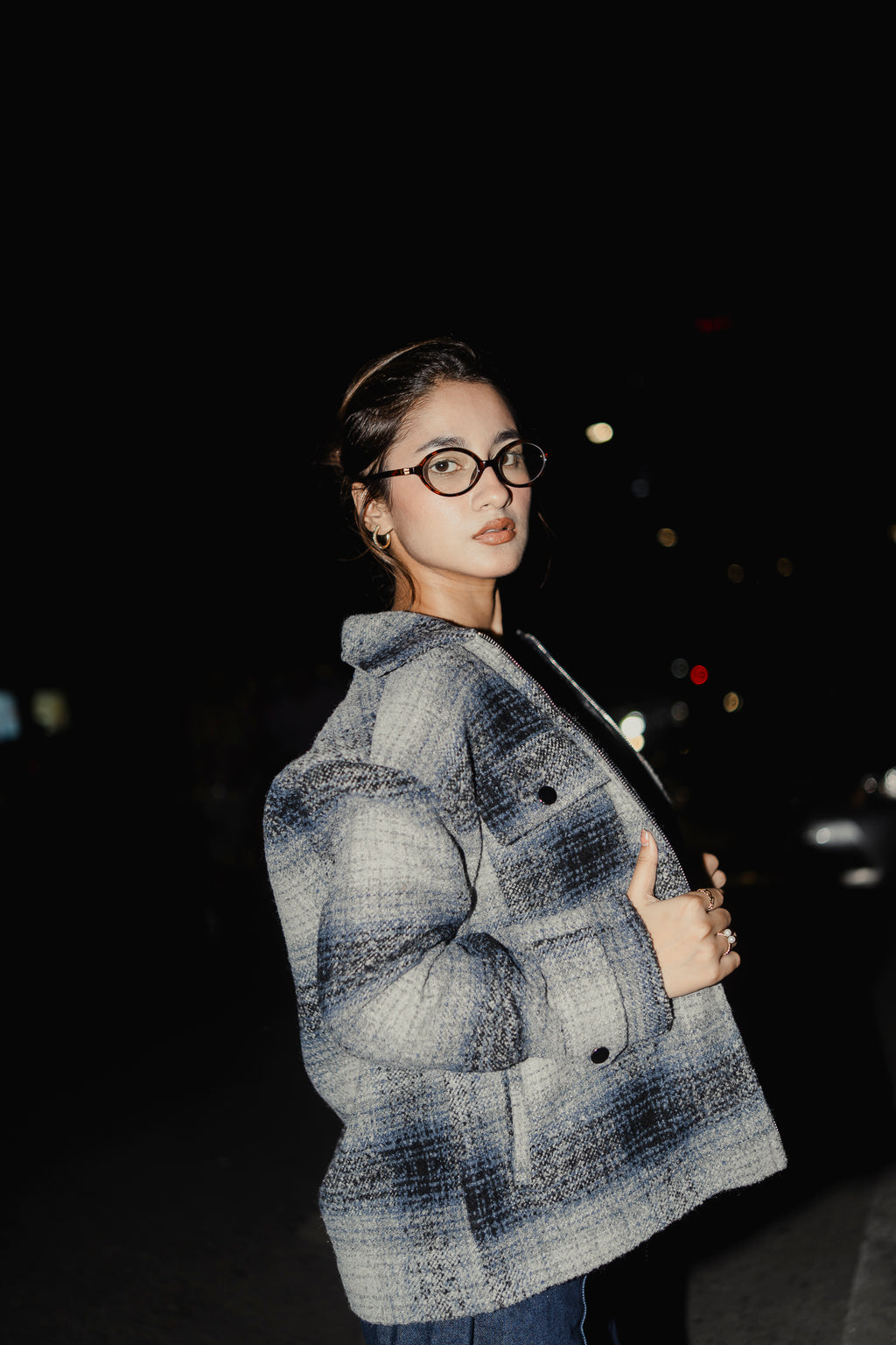 Reykjavík - Weave Textured Jacket For Unisex- Blue