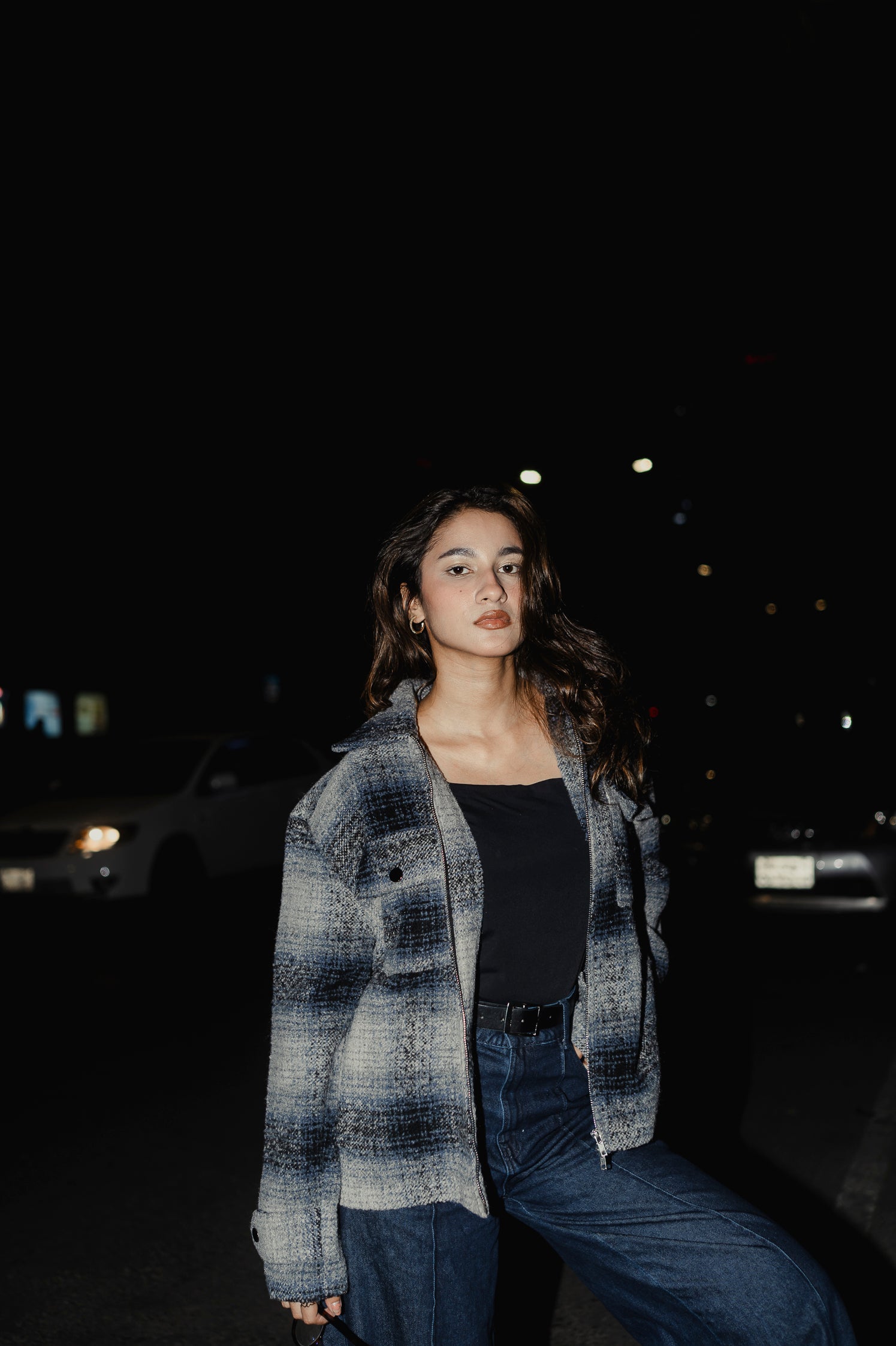 Reykjavík - Weave Textured Jacket For Unisex- Blue