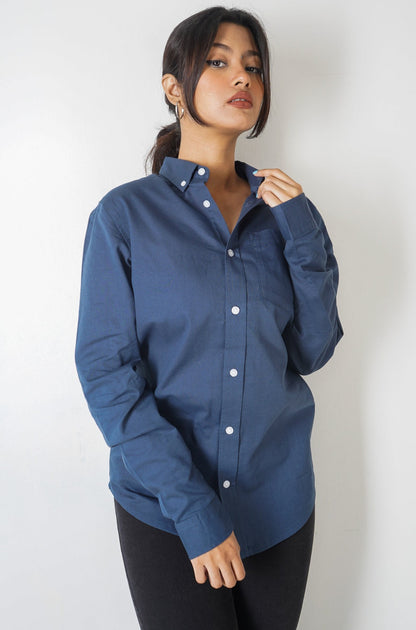 Oxford Shirt - Uninhibited - Unisex - Navy