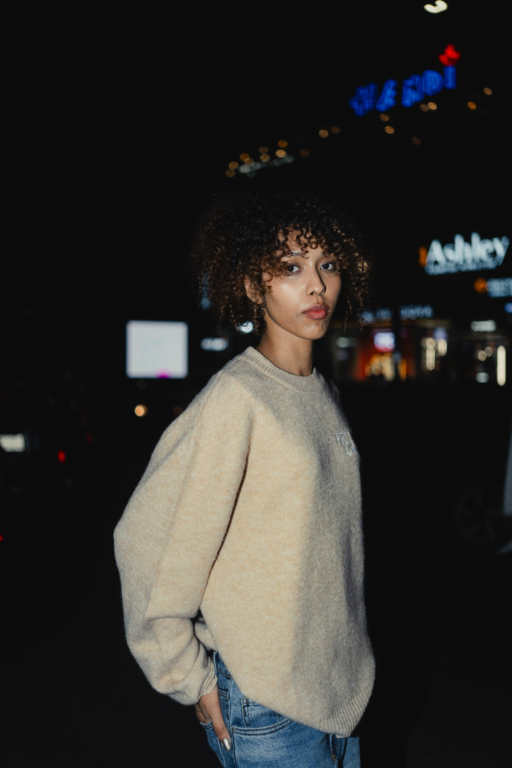 Stockholm Beige - FWP Scandi Academy Crew Knit Sweater - Unisex