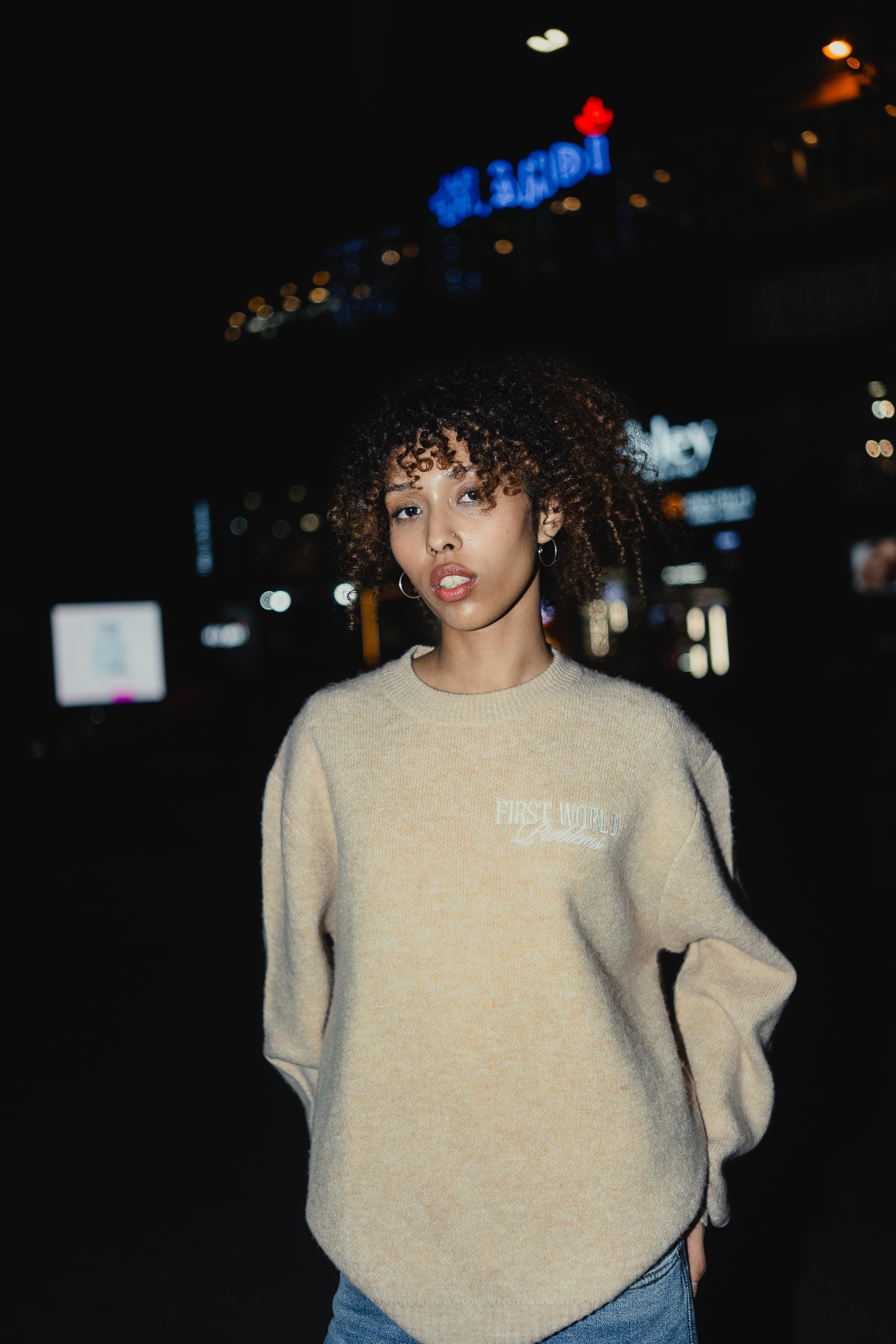 Stockholm Beige - FWP Scandi Academy Crew Knit Sweater - Unisex