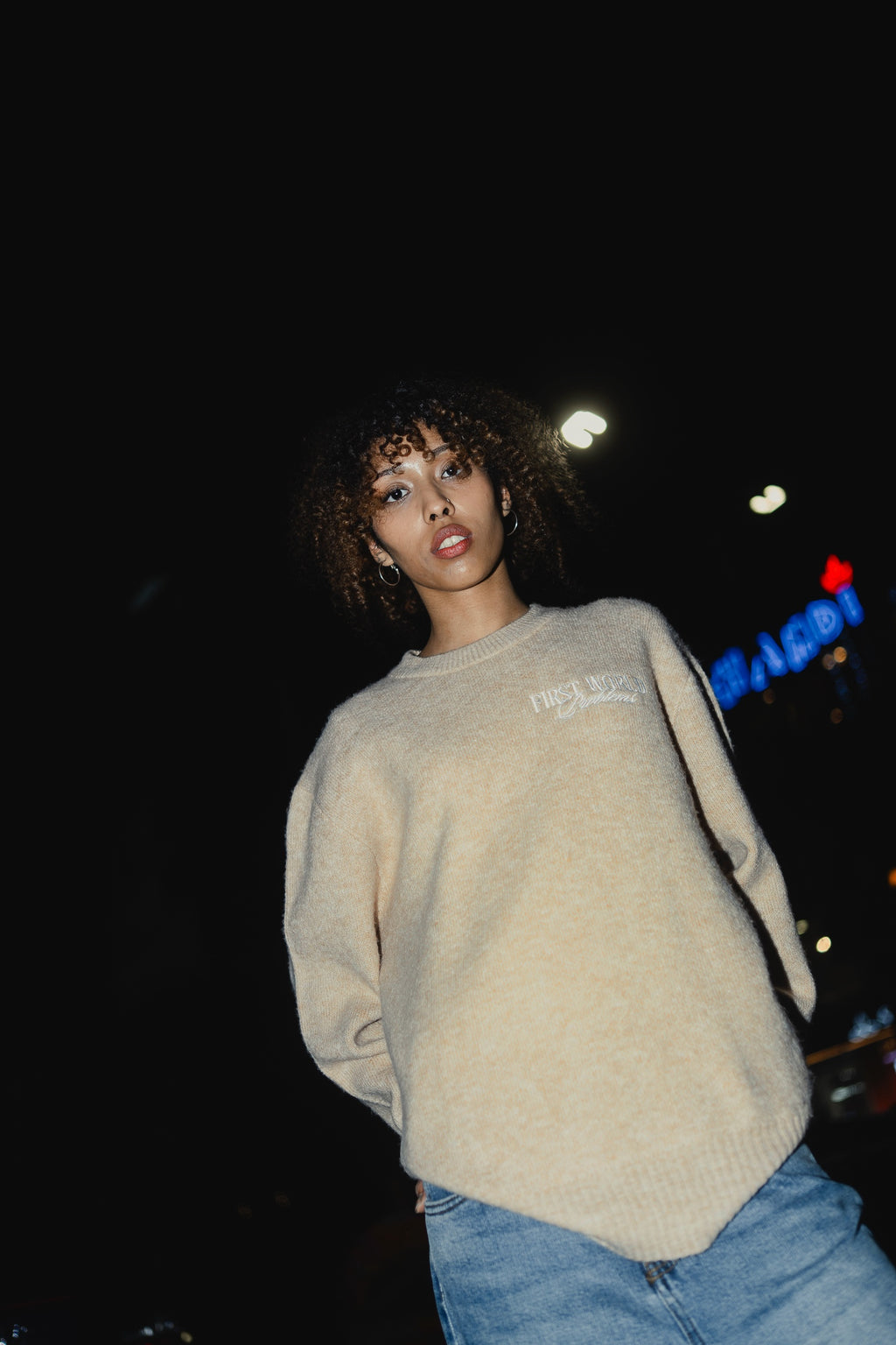 Stockholm Beige - FWP Scandi Academy Crew Knit Sweater - Unisex