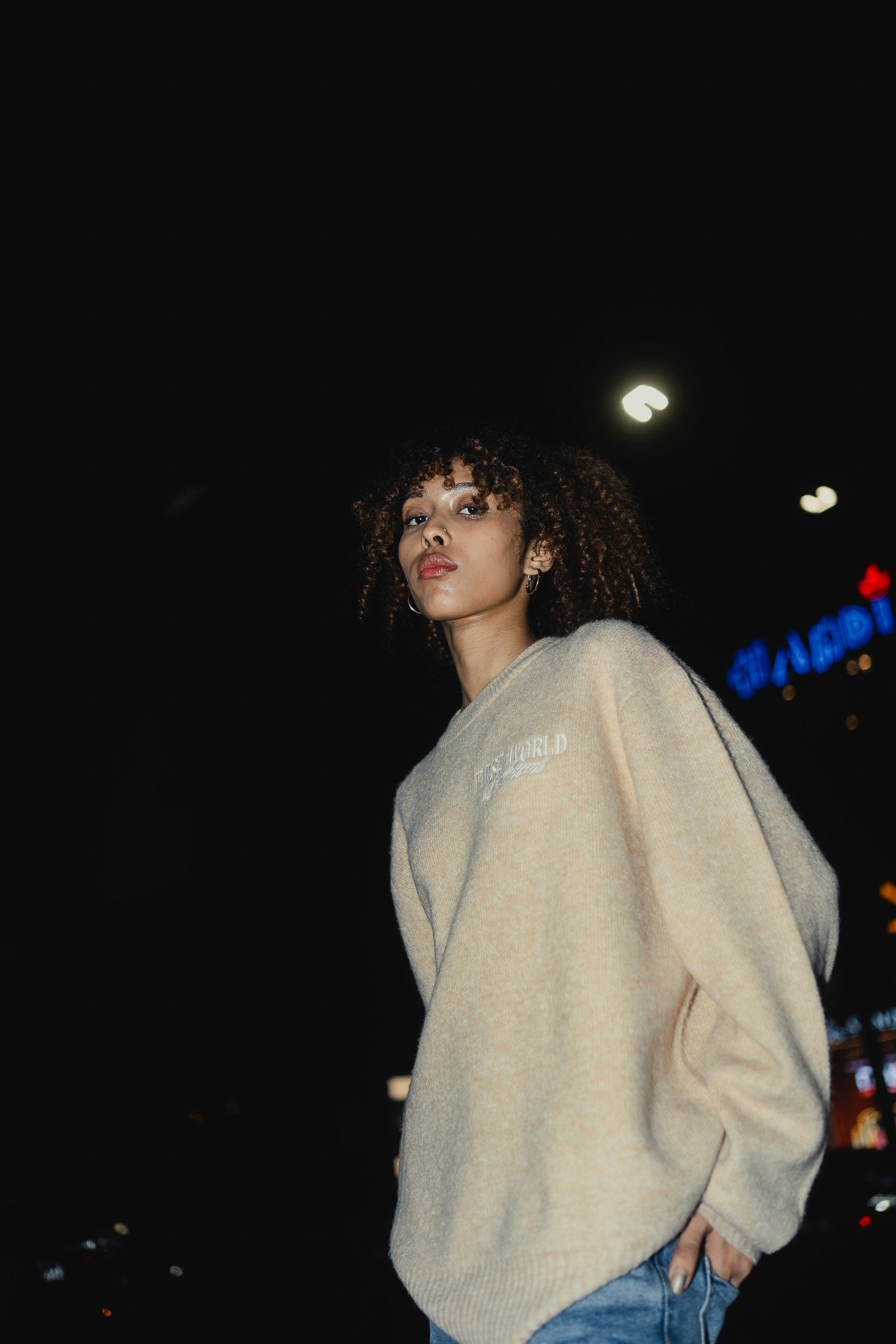 Stockholm Beige - FWP Scandi Academy Crew Knit Sweater - Unisex