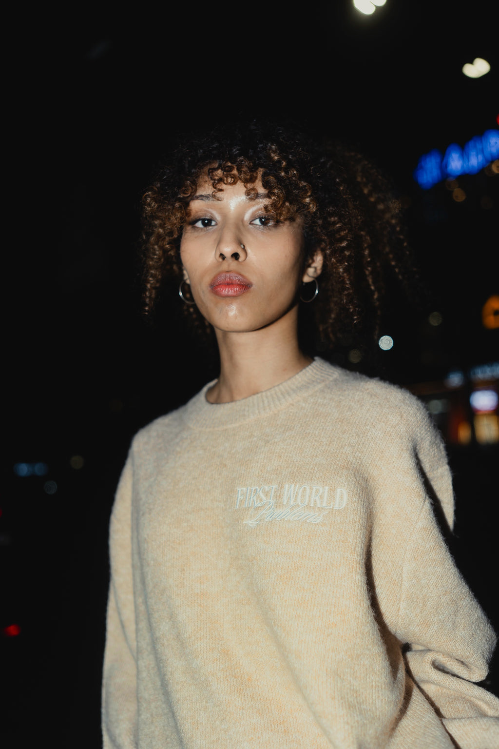 Stockholm Beige - FWP Scandi Academy Crew Knit Sweater - Unisex