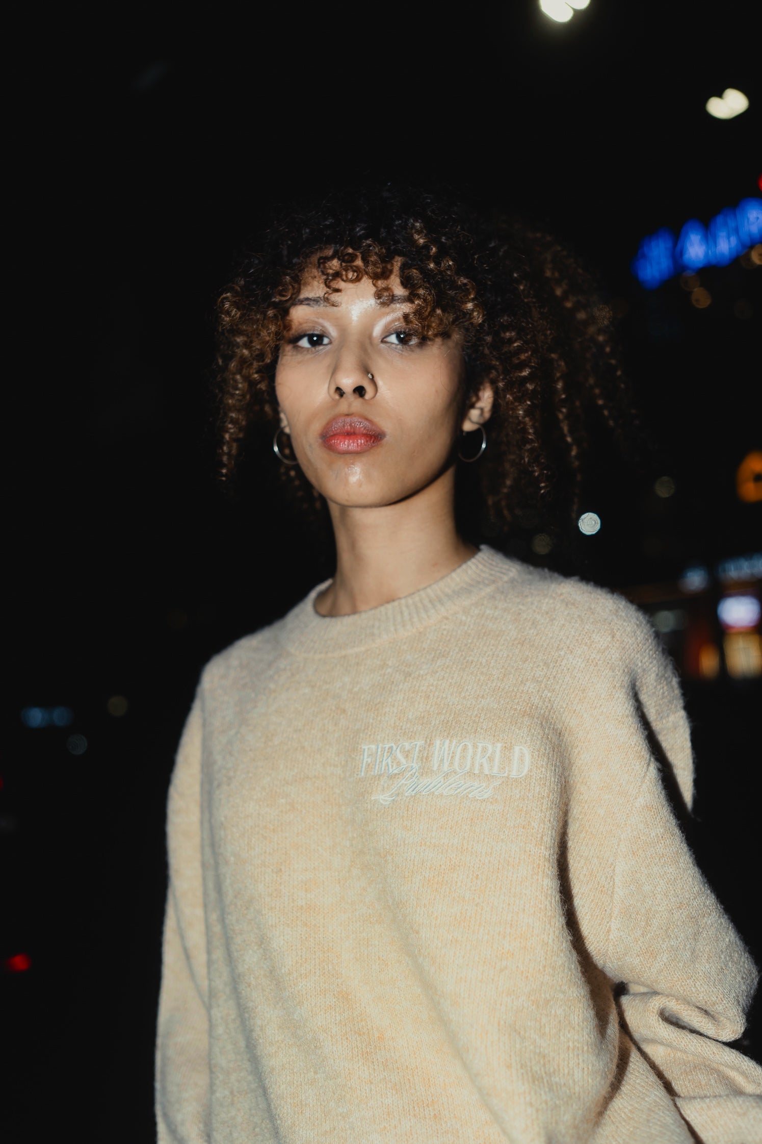 Stockholm Beige - FWP Scandi Academy Crew Knit Sweater - Unisex