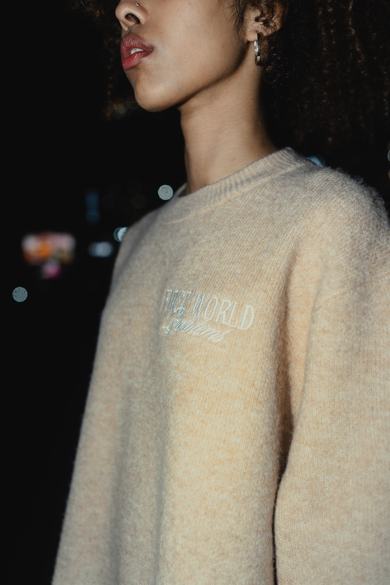 Stockholm Beige - FWP Scandi Academy Crew Knit Sweater - Unisex
