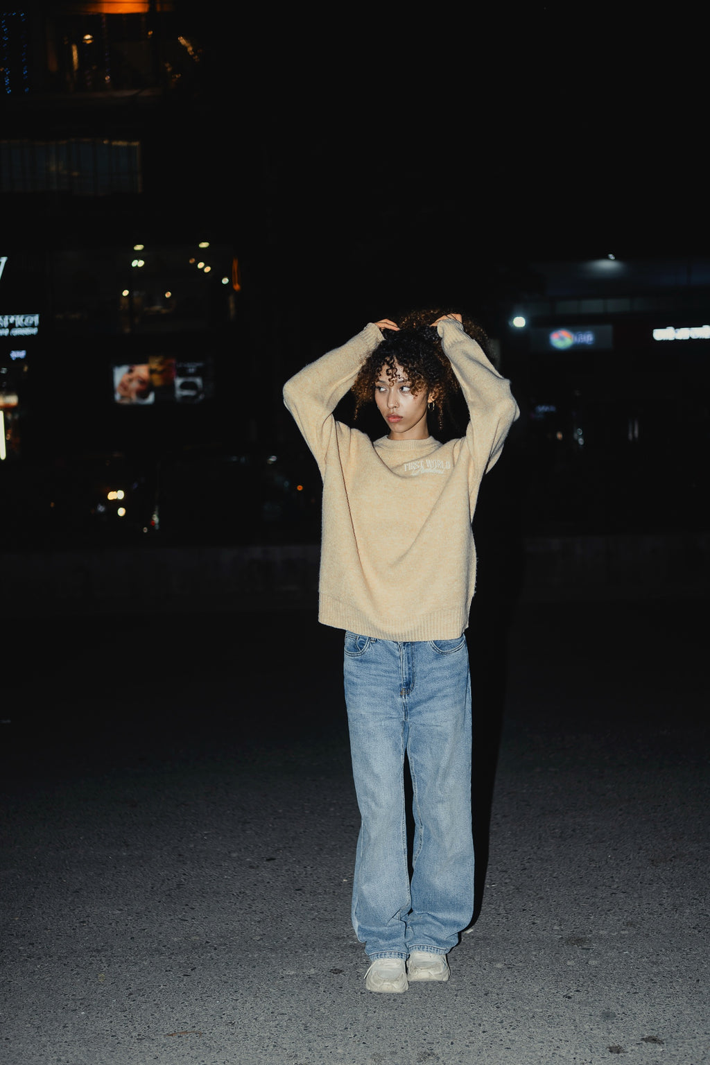 Stockholm Beige - FWP Scandi Academy Crew Knit Sweater - Unisex