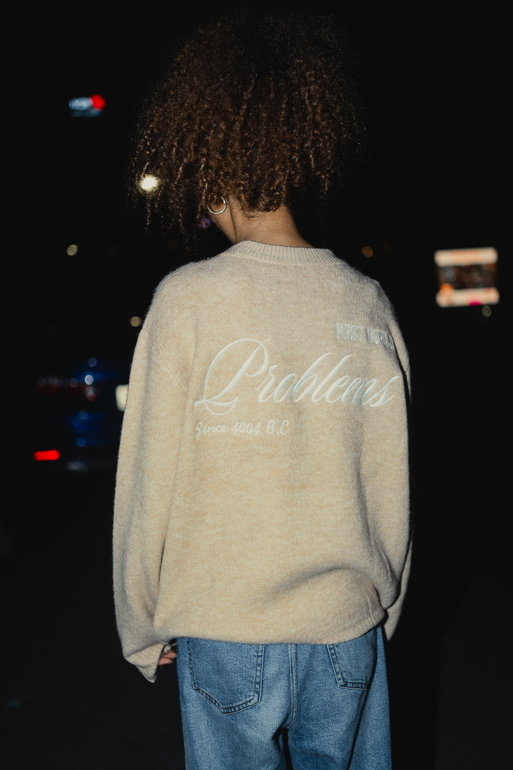 Stockholm Beige - FWP Scandi Academy Crew Knit Sweater - Unisex