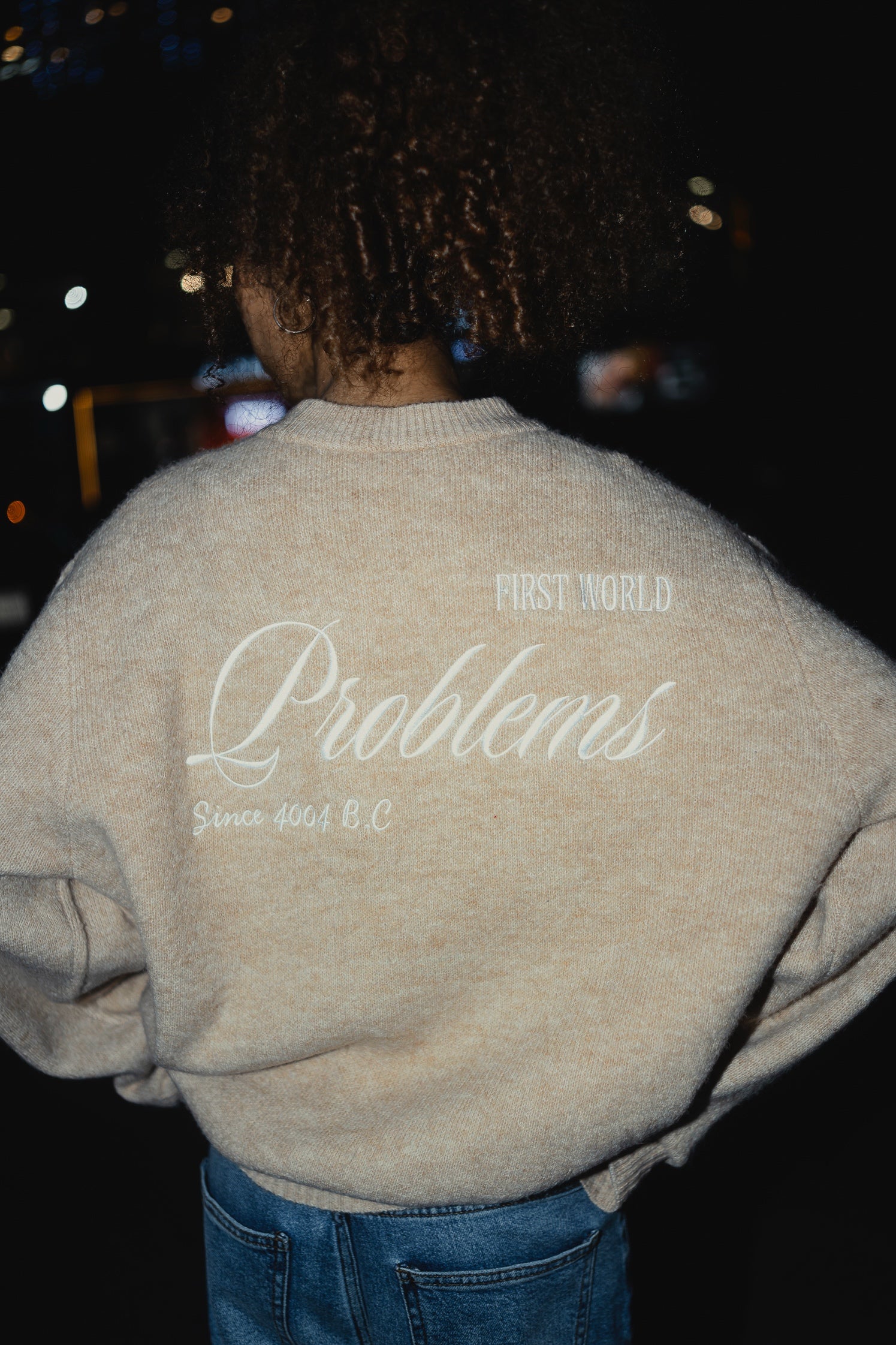 Stockholm Beige - FWP Scandi Academy Crew Knit Sweater - Unisex