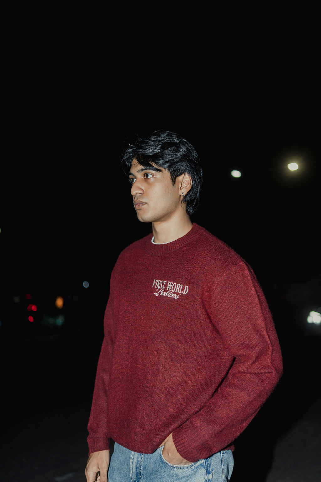 Copenhagen Crimson - FWP Scandi Academy Crew Knit Sweater - Unisex