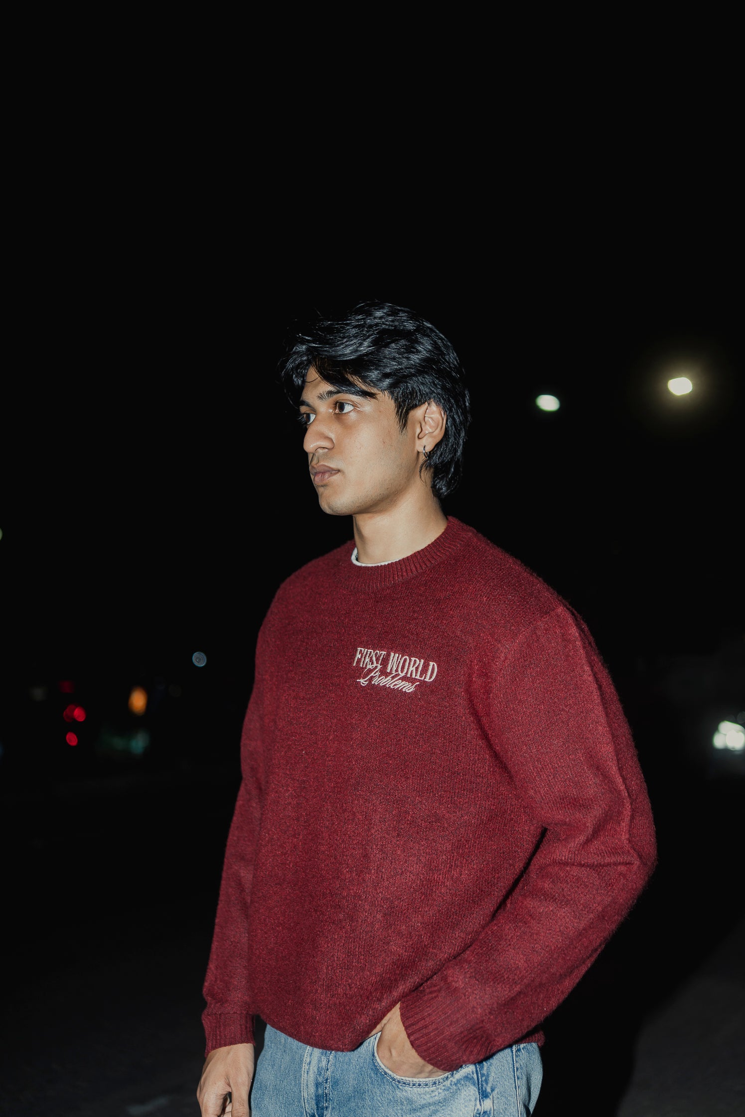 Copenhagen Crimson - FWP Scandi Academy Crew Knit Sweater - Unisex