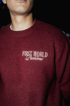 Copenhagen Crimson - FWP Scandi Academy Crew Knit Sweater - Unisex