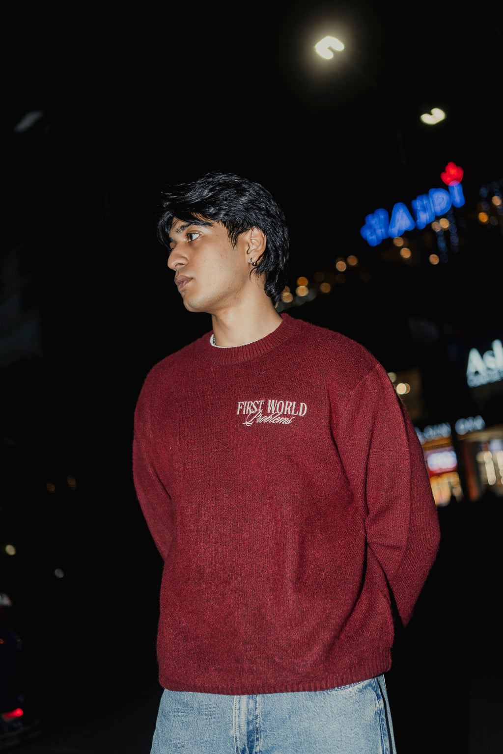 Copenhagen Crimson - FWP Scandi Academy Crew Knit Sweater - Unisex