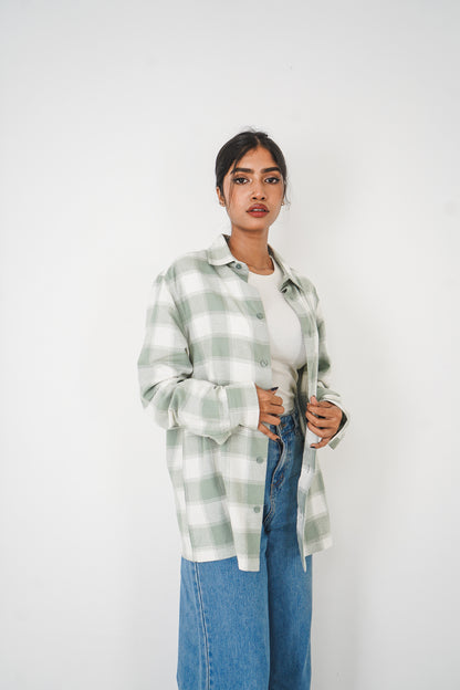 Flannel Shirt - Unisex - White & Pastel