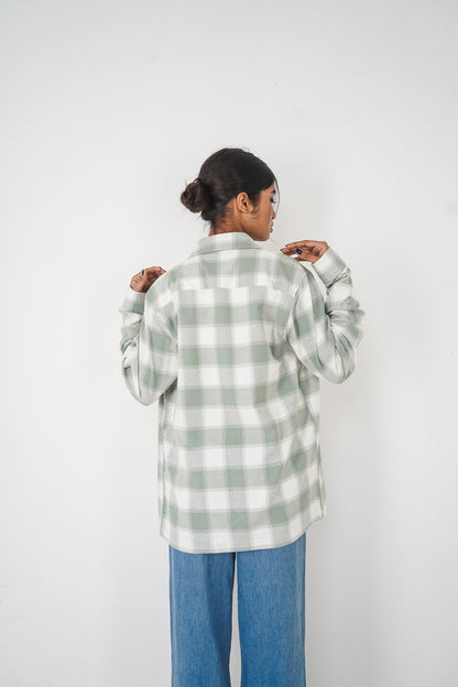 Flannel Shirt - Unisex - White & Pastel