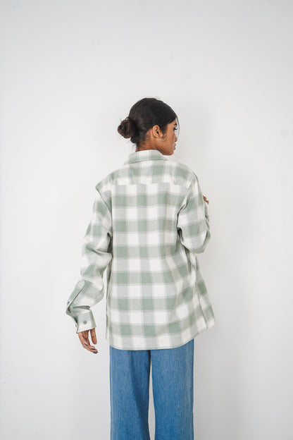 Flannel Shirt - Unisex - White & Pastel