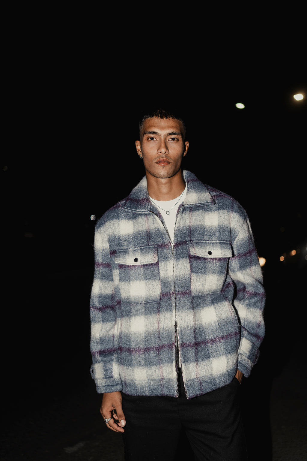 Oslo - Soft Brushed Jacket For Men - Blue