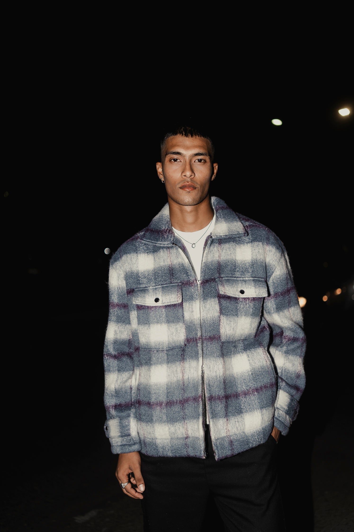 Oslo - Soft Brushed Jacket For Men - Blue