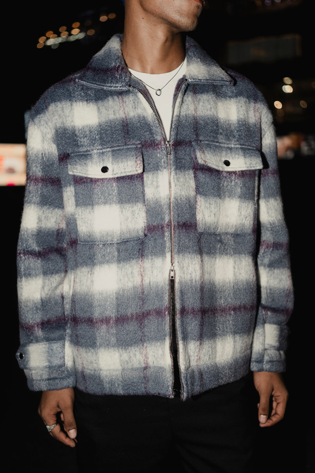 Oslo - Soft Brushed Jacket For Men - Blue