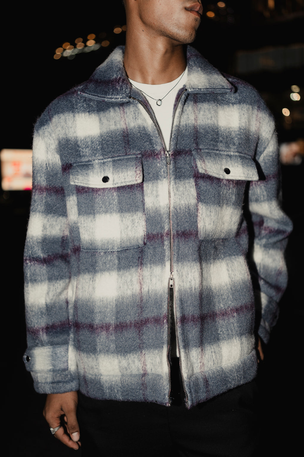 Oslo - Soft Brushed Jacket For Men - Blue