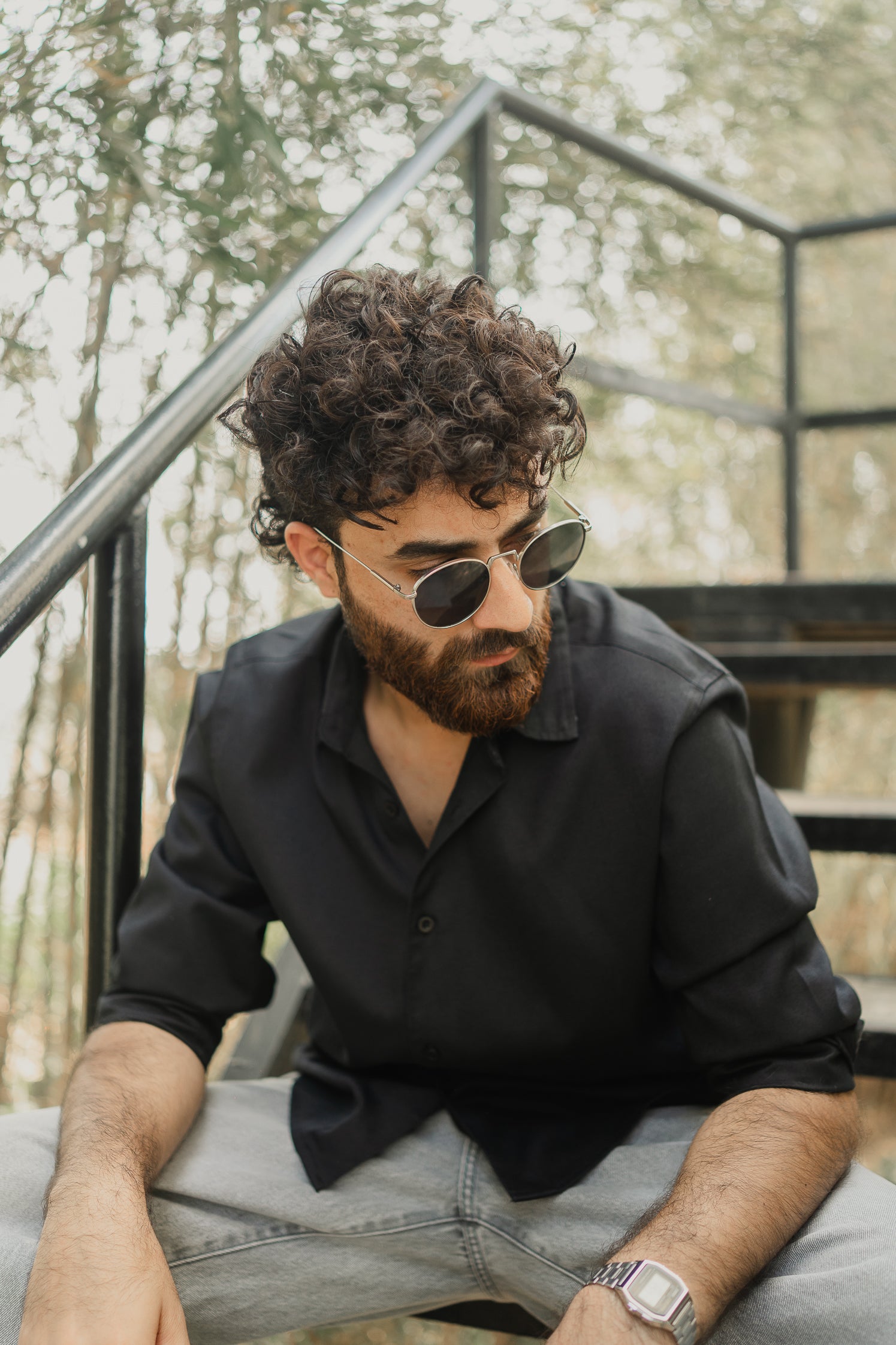 Oxford Shirt for Men - Black
