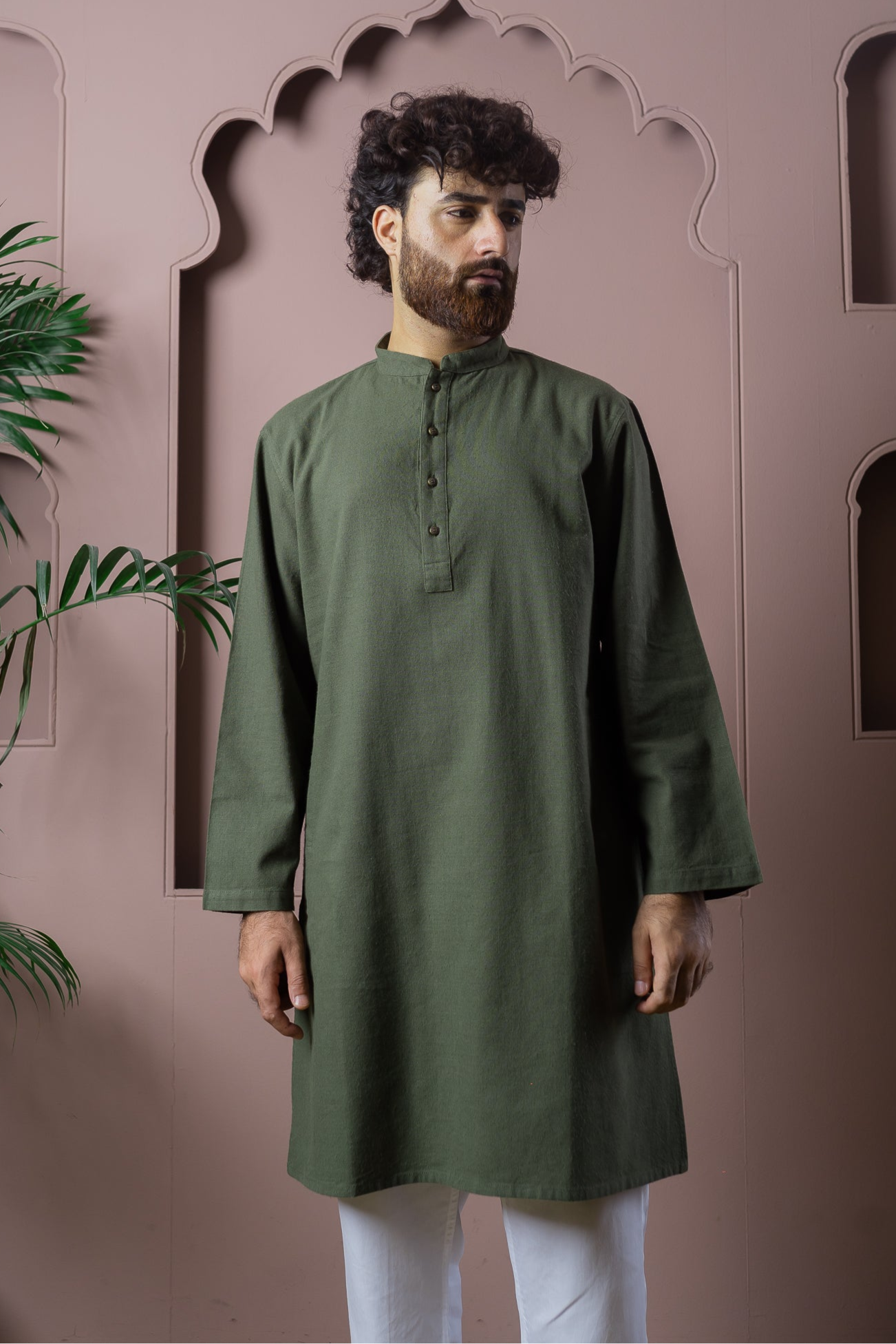 Ezran - Dark Olive Panjabi