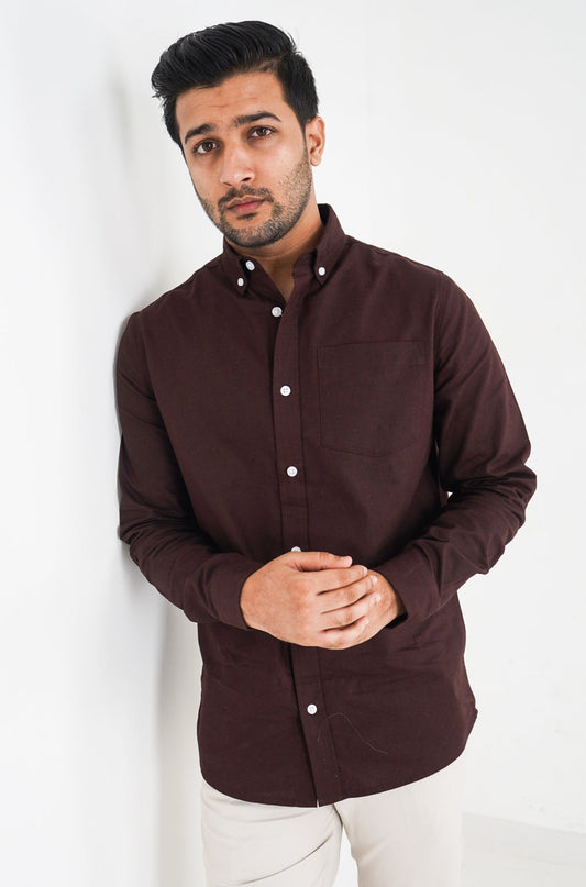 Oxford Shirt - Uninhibited - Dark Brown