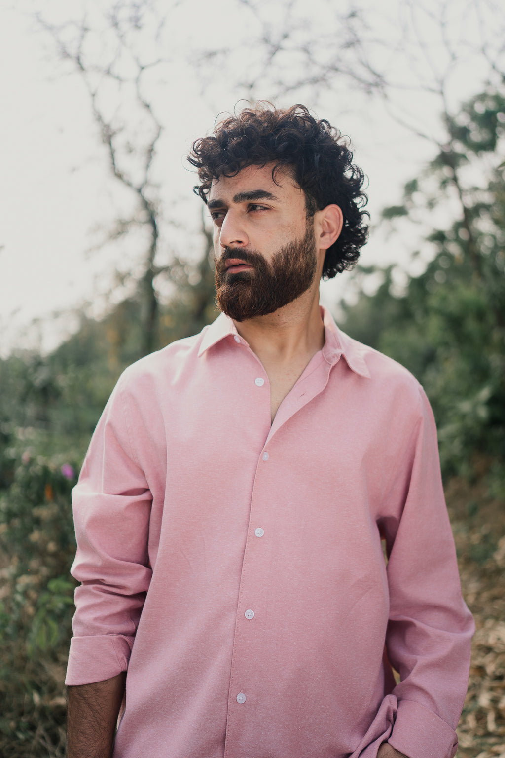 Oxford Shirt for Men - Light Peach