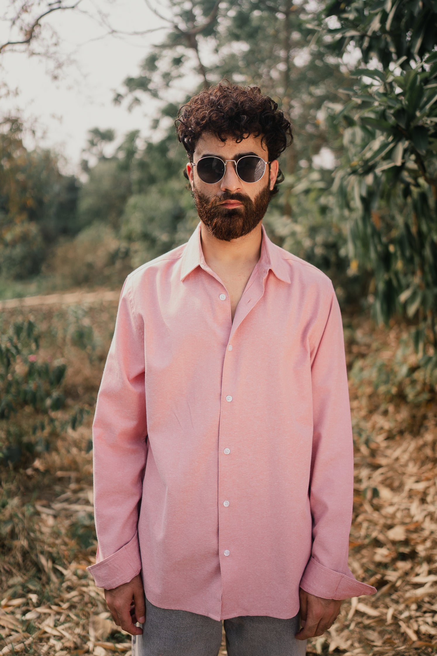 Oxford Shirt for Men - Light Peach