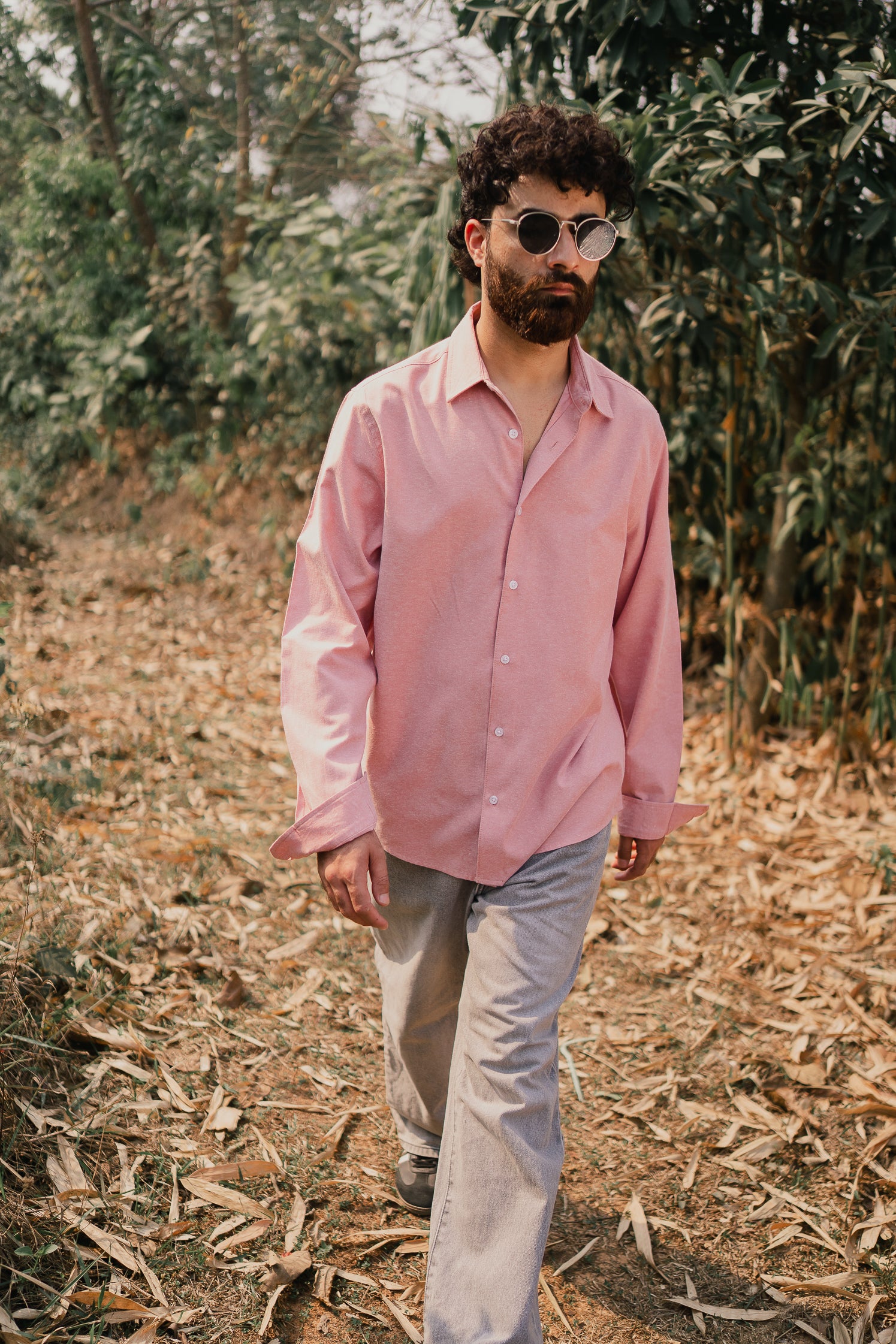 Oxford Shirt for Men - Light Peach