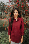 Oxford Shirt - Unisex - Maroon