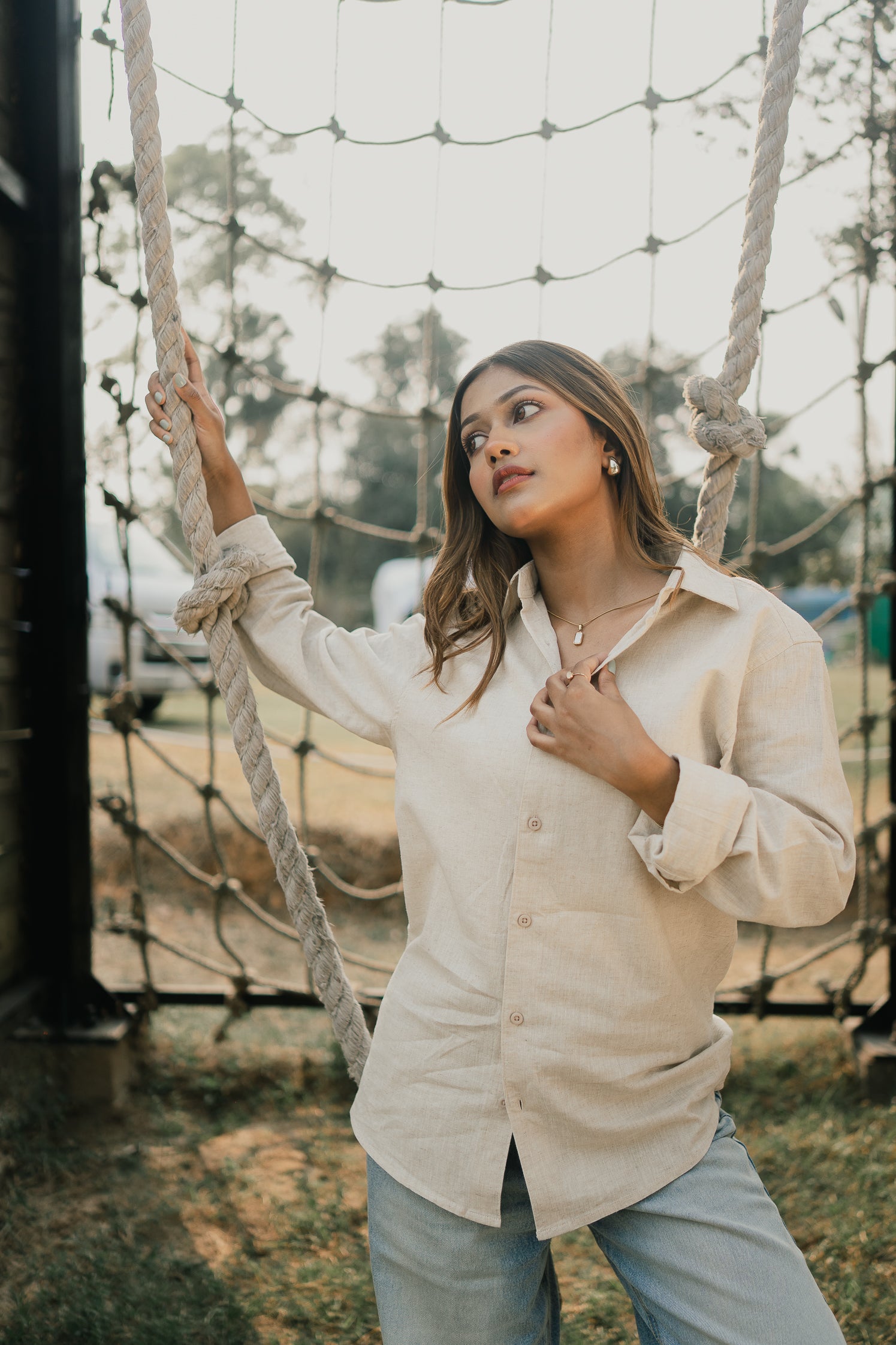 Linen Shirt - Unisex - Sand