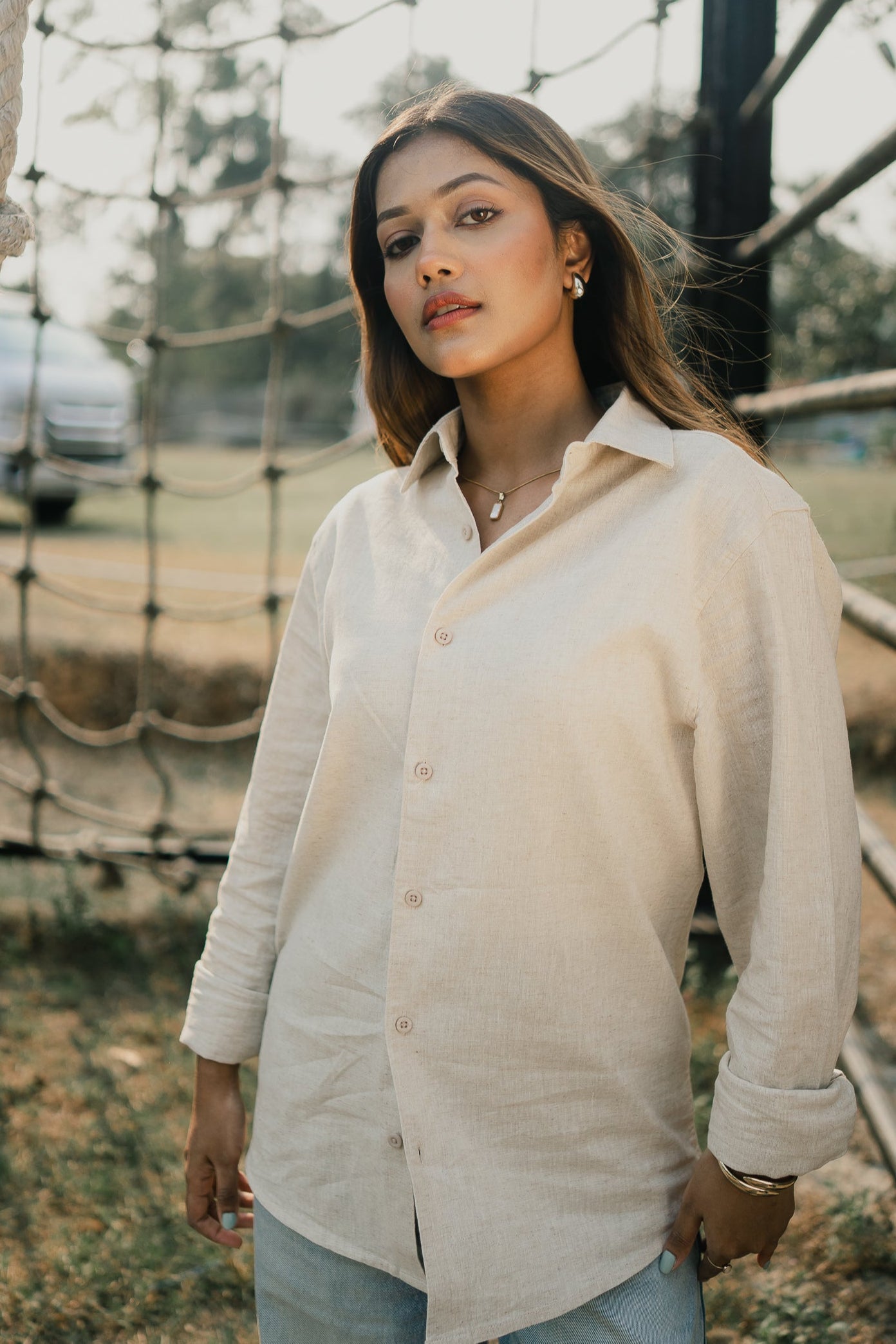 Linen Shirt - Unisex - Sand