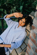 Loose Fit Oxford Shirt - Unisex - Sky Blue