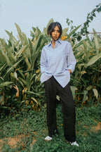 Loose Fit Oxford Shirt - Unisex - Sky Blue