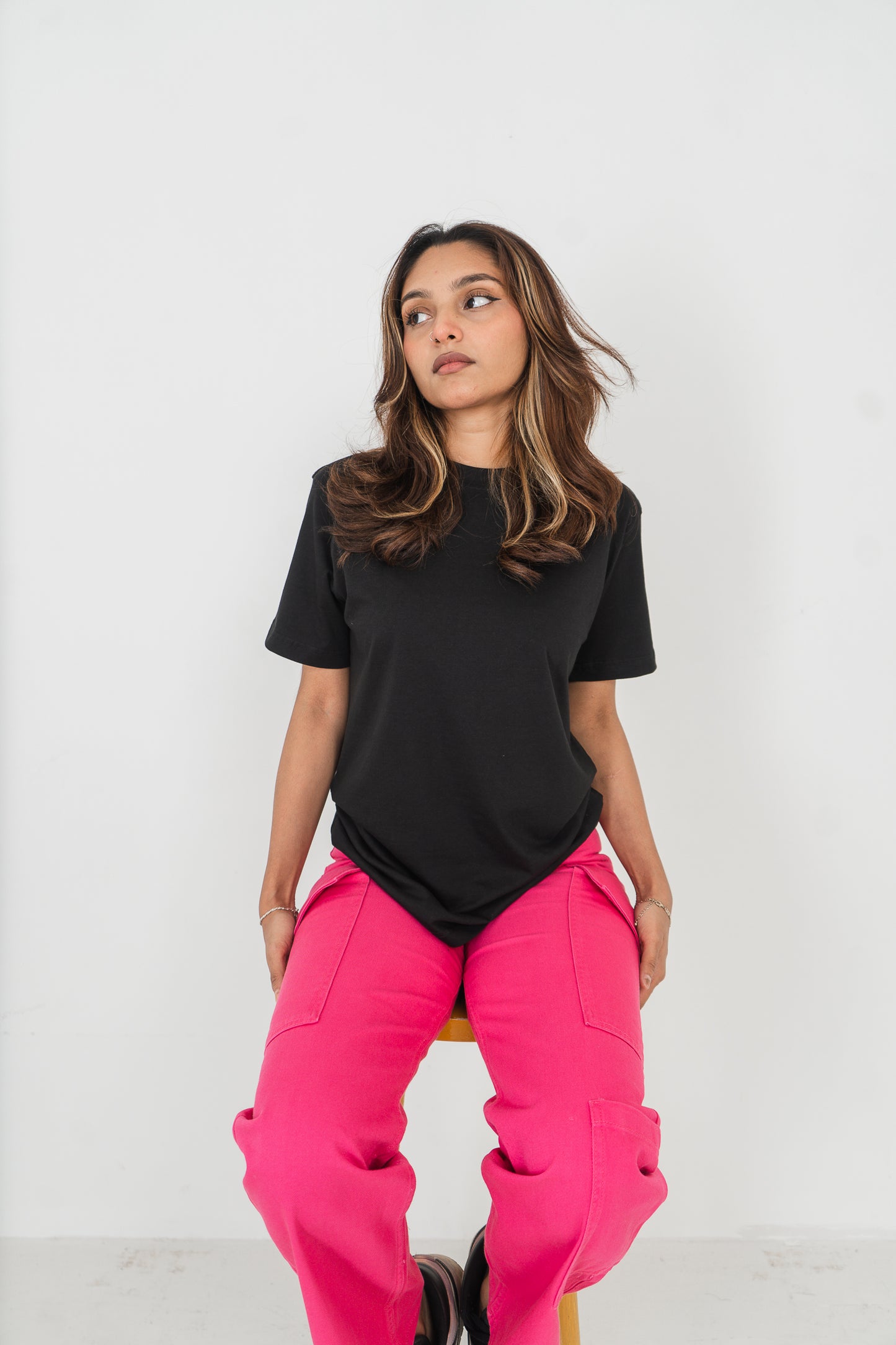 Straight Leg - Mid Rise - Cargo Pants - Pink