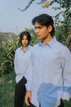 Loose Fit Oxford Shirt - Unisex - Sky Blue