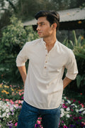 Oxford Henley - Katua - For Men - Cream