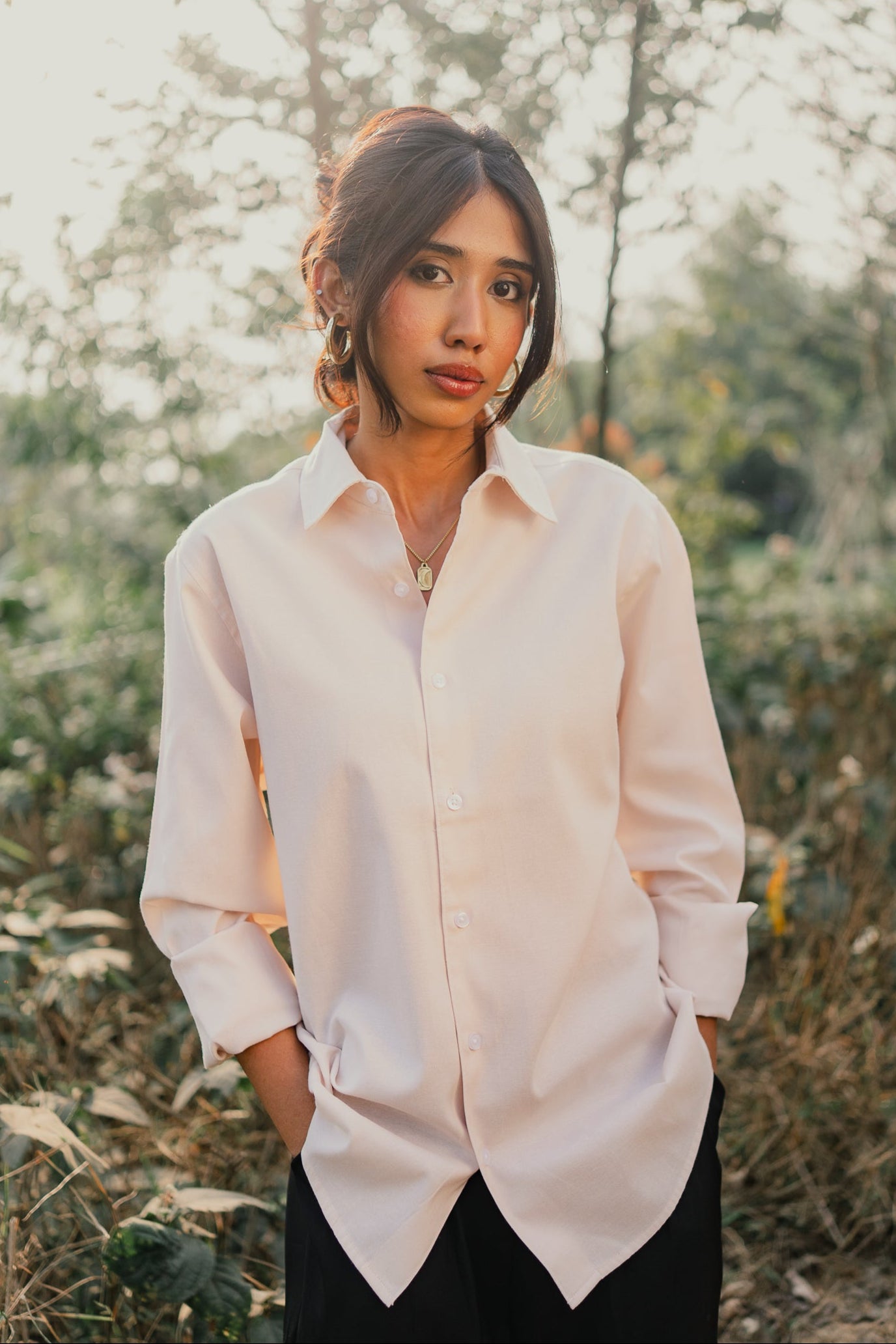 Oxford Shirt - Unisex - Cream