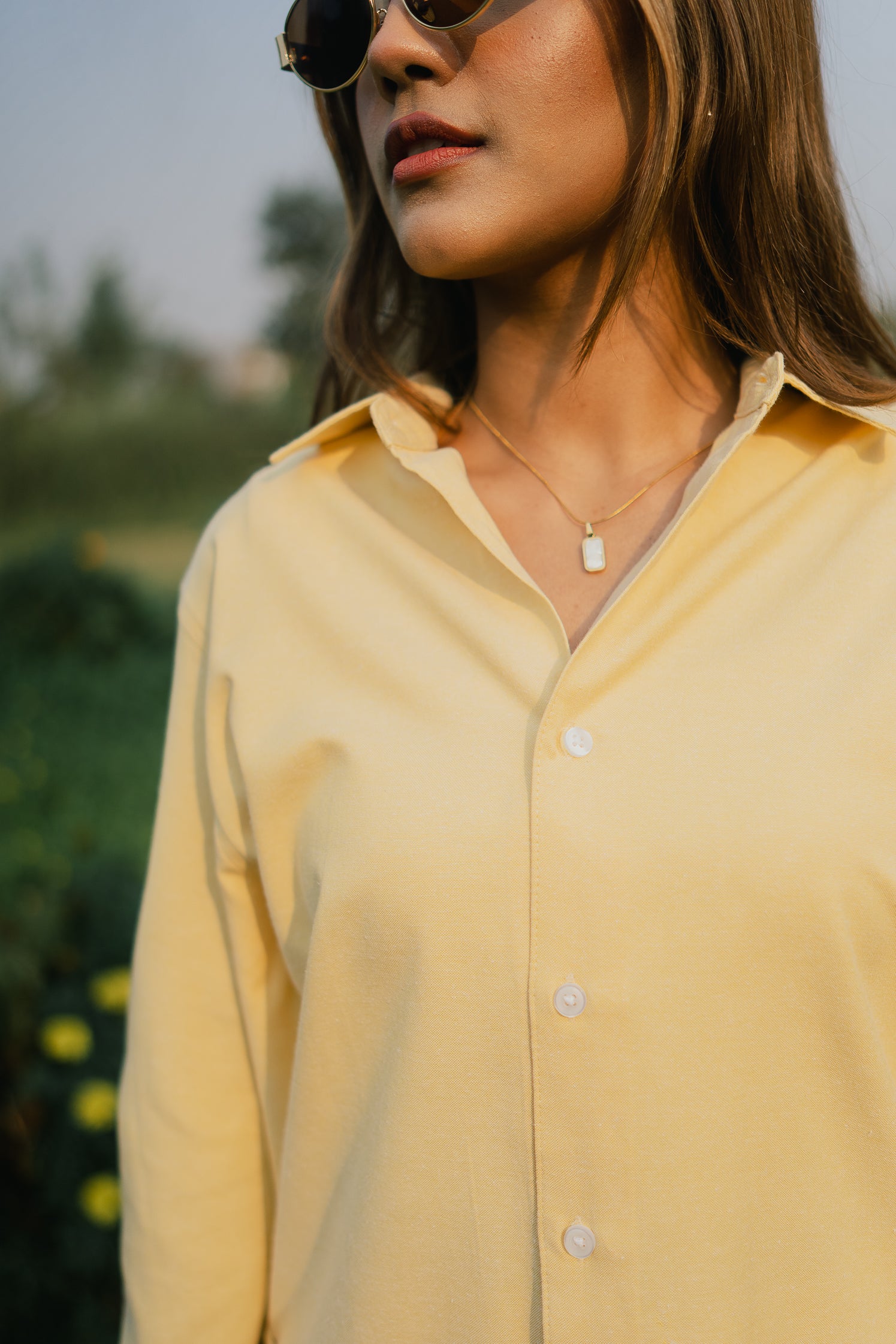 Oxford Shirt - Unisex - Butter Yellow