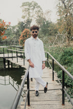 নওয়াজ - লিনেন কাবলি কুর্তা | পাঞ্জাবি - সাদা 