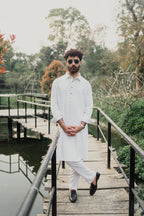 নওয়াজ - লিনেন কাবলি কুর্তা | পাঞ্জাবি - সাদা 