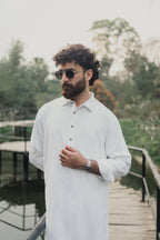 নওয়াজ - লিনেন কাবলি কুর্তা | পাঞ্জাবি - সাদা 