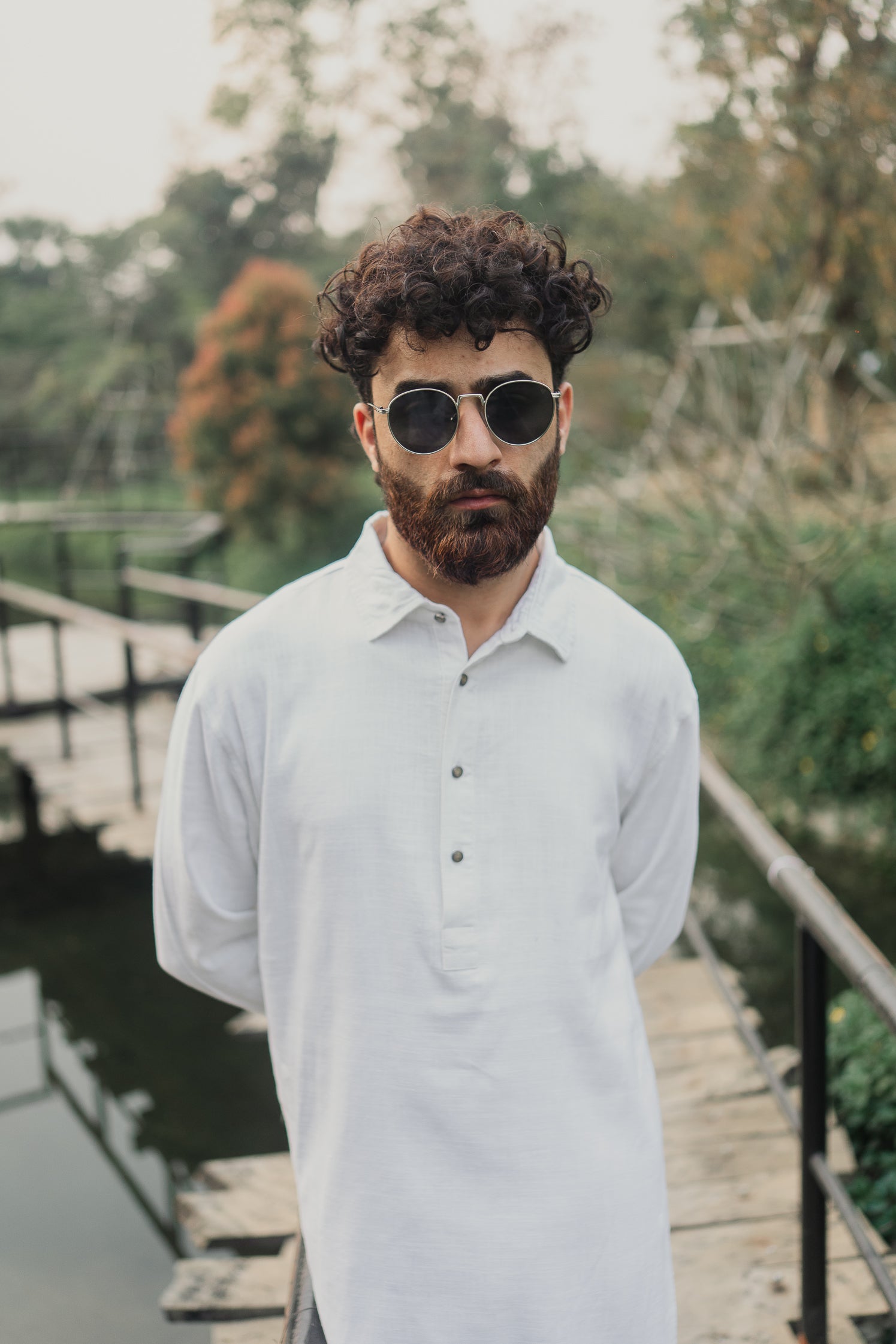 নওয়াজ - লিনেন কাবলি কুর্তা | পাঞ্জাবি - সাদা 