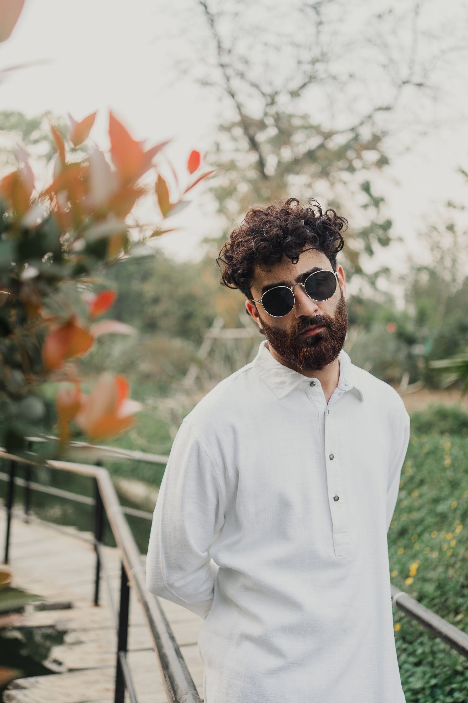 নওয়াজ - লিনেন কাবলি কুর্তা | পাঞ্জাবি - সাদা 