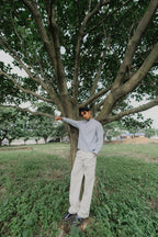 Wide Leg Pants For Men - Off White - Loose Fit