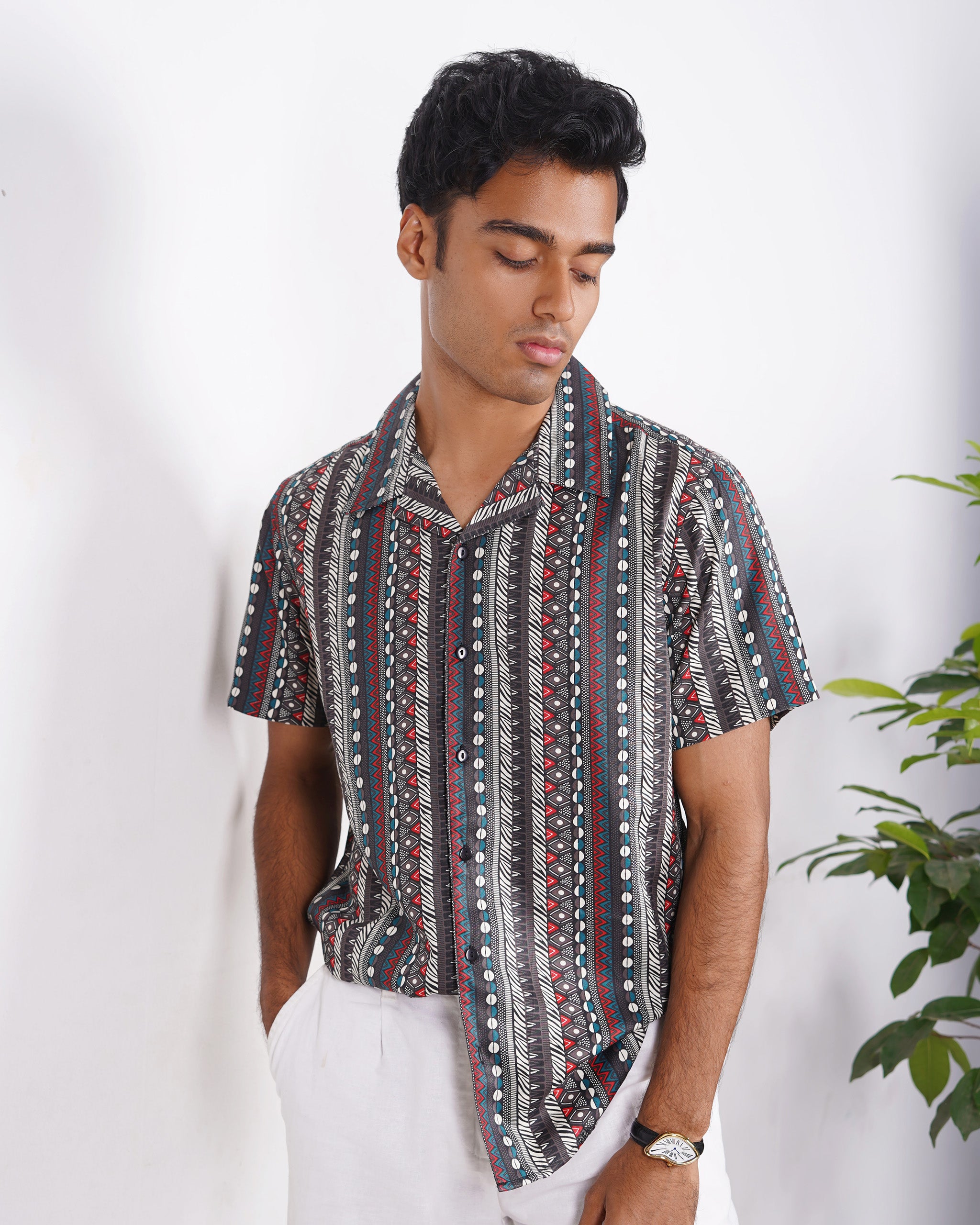 Cubana - Black Stripe - Cuban Shirt For Men