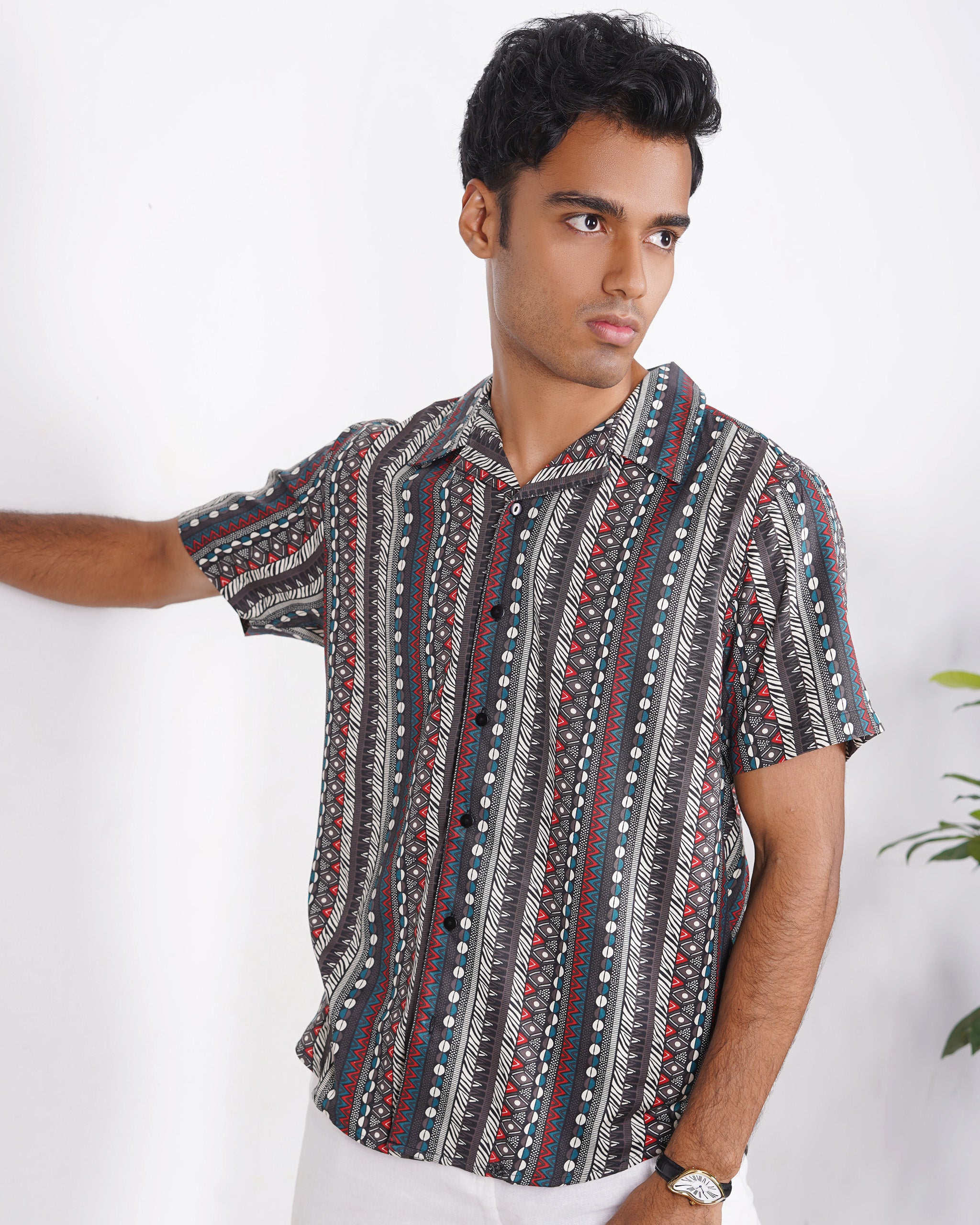 Cubana - Black Stripe - Cuban Shirt For Men