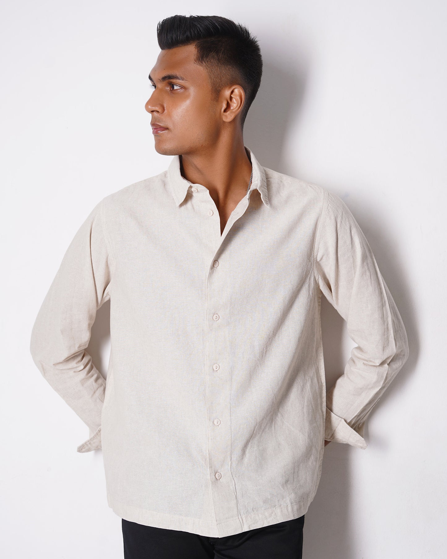 Linen Shirt for Men - Sand